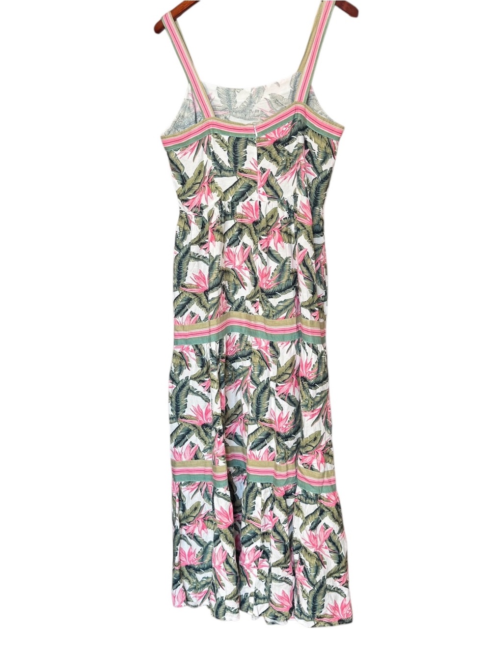 NWT! LOFT Multicolor Floral Linen Blend Maxi Dress 10 - Picture 5 of 12